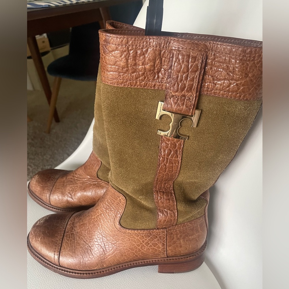 Tory Burch Suede and leather boots